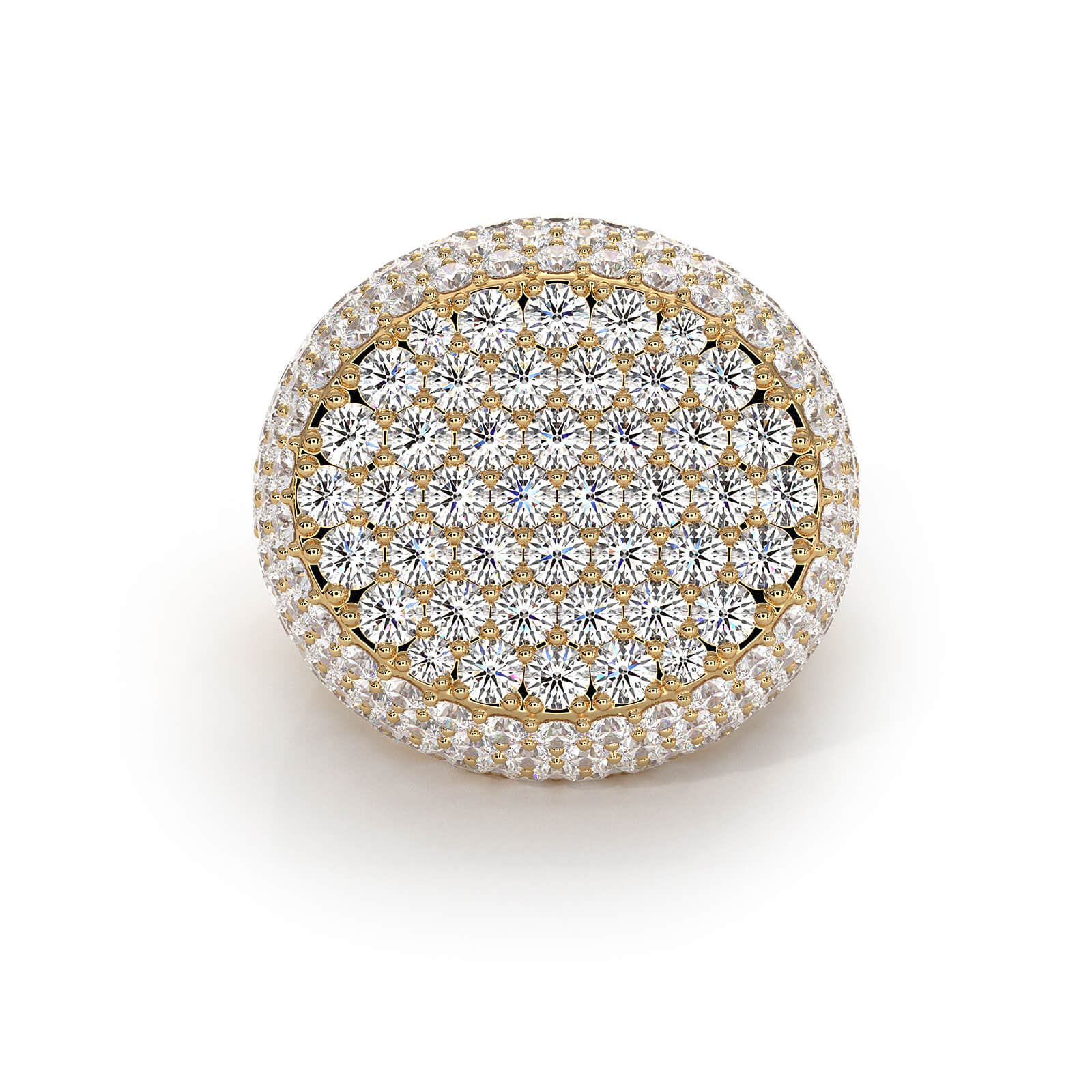 Circle of Glamour Men's 14K White Gold Lab Diamond Ring 11.5ctw